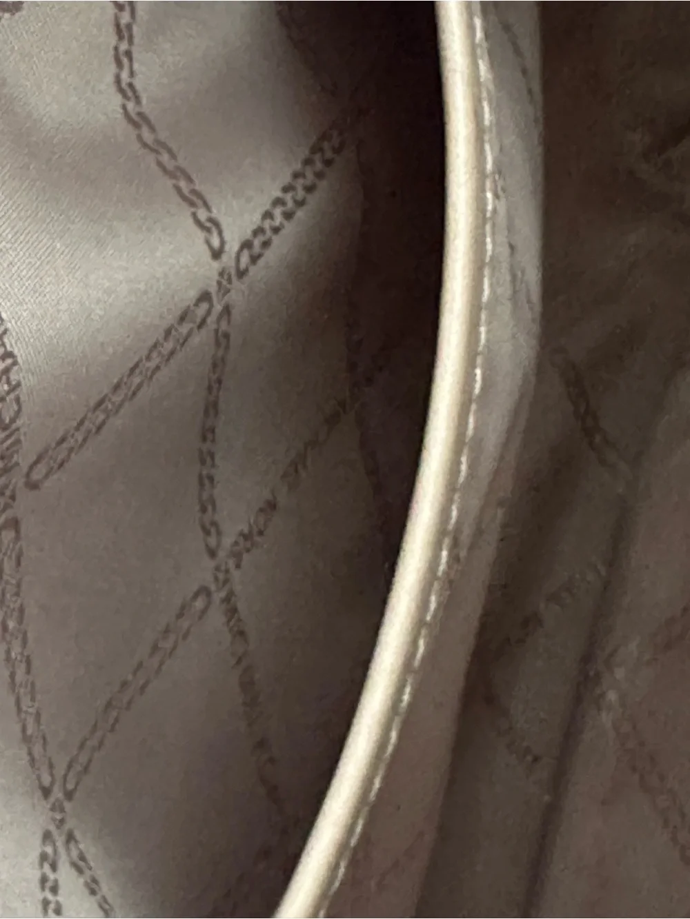Michael Kors Gold Logo Satchel with Nude Trim